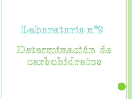 Determinación de carbohidratos