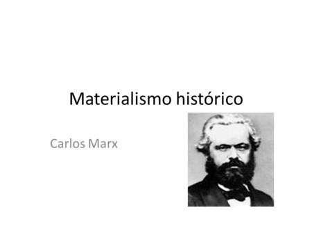 Materialismo histórico