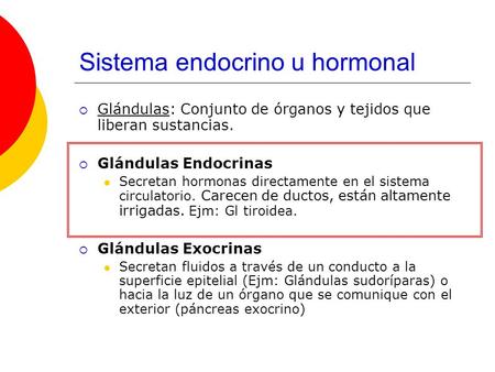 Sistema endocrino u hormonal