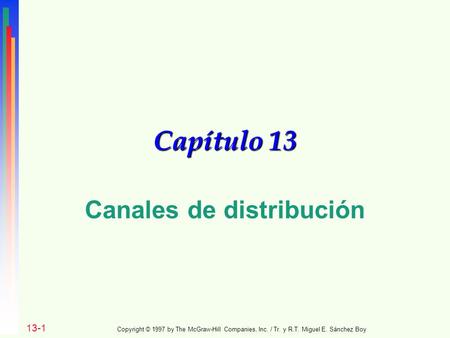 Canales de distribución