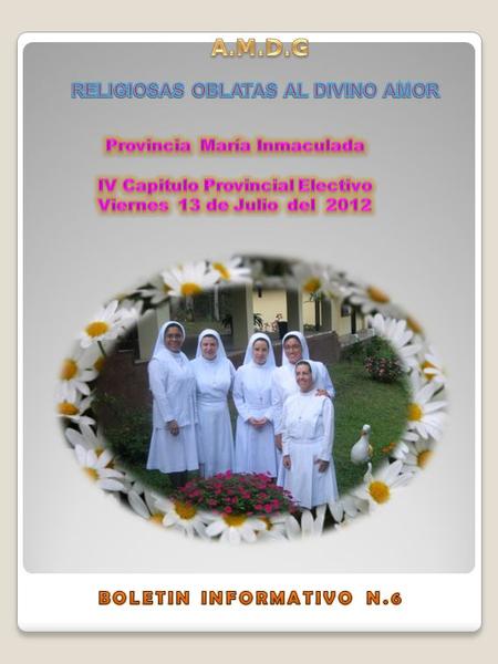 Las Participantes del IV Capitulo Provincial Electivo se reunieron en la sala capitular para inicio a la sesión. La Madre Ana Margarita Morán Rivas, Superiora.