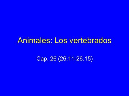 Animales: Los vertebrados