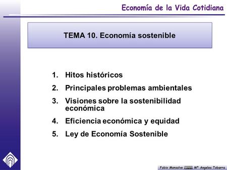 TEMA 10. Economía sostenible