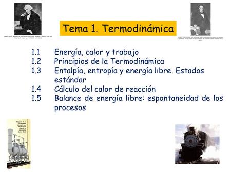 Tema 1. Termodinámica 1.1 Energía, calor y trabajo