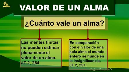 VALOR DE UN ALMA ¿Cuánto vale un alma?
