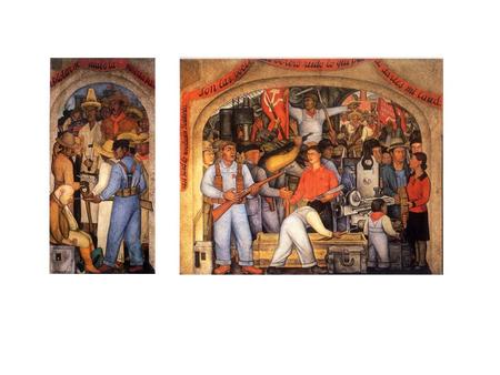 FIGURA A “LA MUERTE DEL CAPITALISTA” Diego Rivera, Patio de las fiestas, SEP. FIGURA B “EL ARSENAL” Diego Rivera, Patio de las fiestas, SEP.