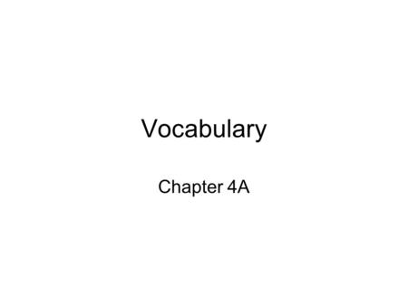 Vocabulary Chapter 4A. Los bloques La colección.
