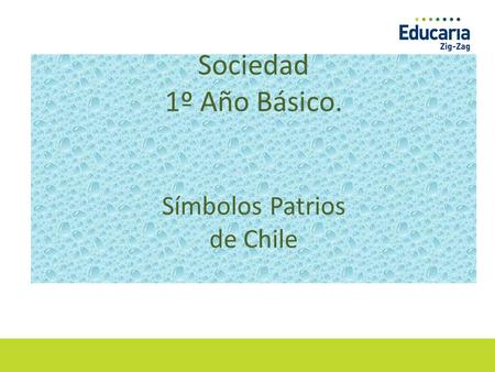Sociedad 1º Año Básico. Símbolos Patrios de Chile