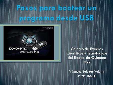 Colegio de Estudios Científicos y Tecnológicos del Estado de Quintana Roo Vázquez Salazar Valeria 4º “A” TSMEC.