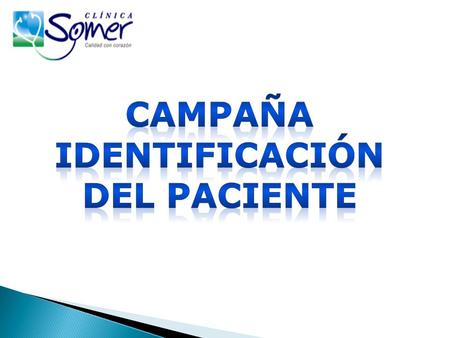 Campaña identificación del paciente