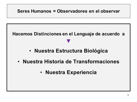 Seres Humanos = Observadores en el observar