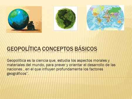 Geopolítica conceptos básicos