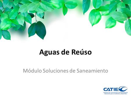 Módulo Soluciones de Saneamiento