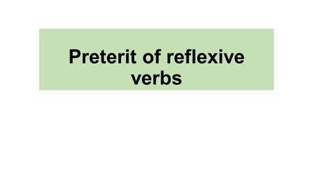 Preterit of reflexive verbs. Levantarse Yo me levant- Yo me levanté.