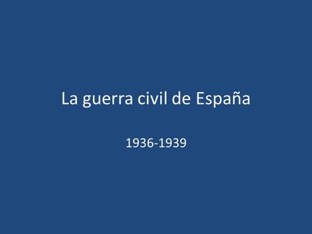 La guerra civil de España