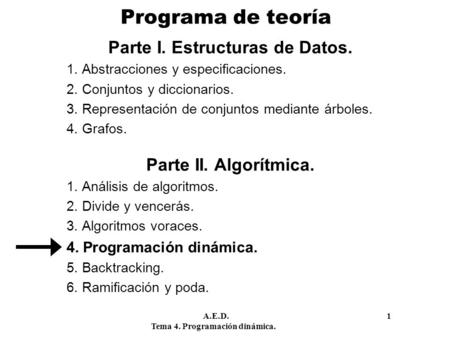 Parte I. Estructuras de Datos.