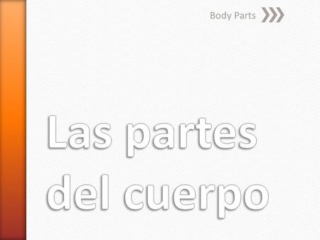 Body Parts. El cuerpo La cabeza El cabello/El pelo.