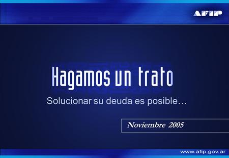 Noviembre 2005 Solucionar su deuda es posible…. Indice 3. Planes para deudas vencidas 1. Objetivos 2. Características 4. Planes permanentes para deudas.