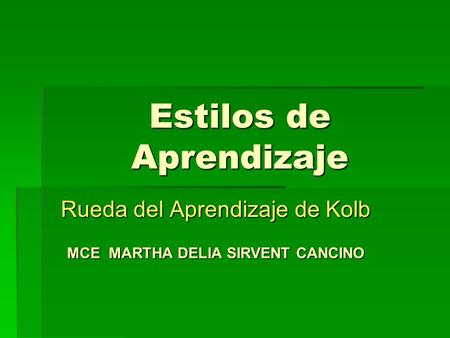 Estilos de Aprendizaje