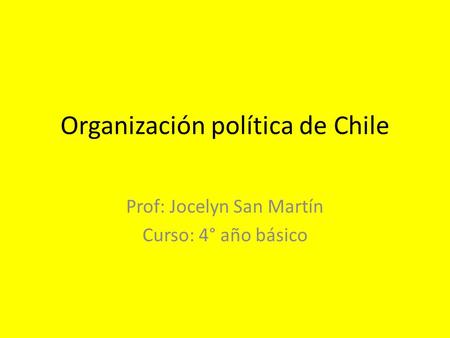 Organización política de Chile