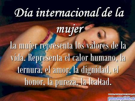 Día internacional de la mujer