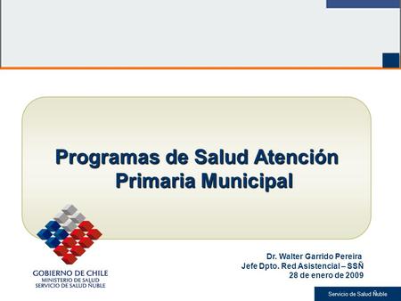Programas de Salud Atención Primaria Municipal