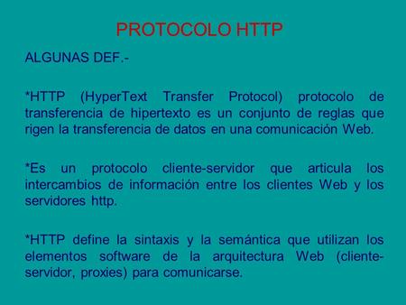 PROTOCOLO HTTP ALGUNAS DEF.-