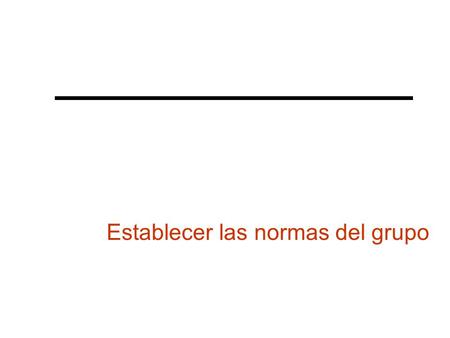 Establecer las normas del grupo