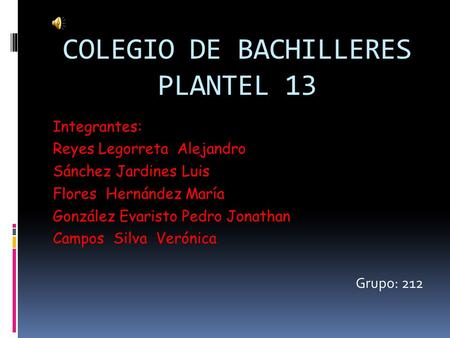 COLEGIO DE BACHILLERES PLANTEL 13