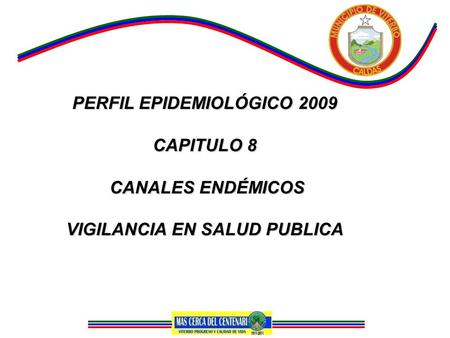 PERFIL EPIDEMIOLÓGICO 2009 CAPITULO 8 CANALES ENDÉMICOS