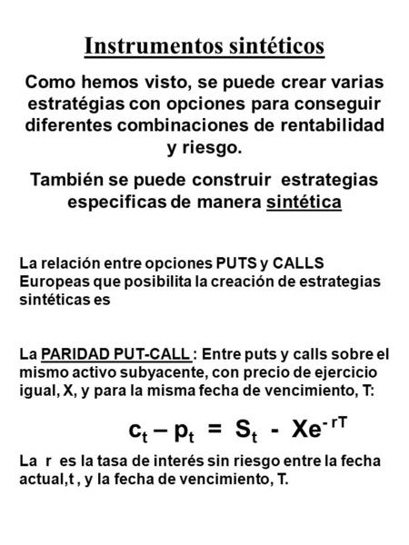 Instrumentos sintéticos