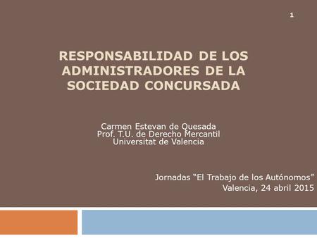 RESPONSABILIDAD DE LOS ADMINISTRADORES DE LA SOCIEDAD CONCURSADA