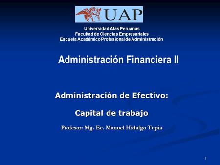 Administración Financiera II