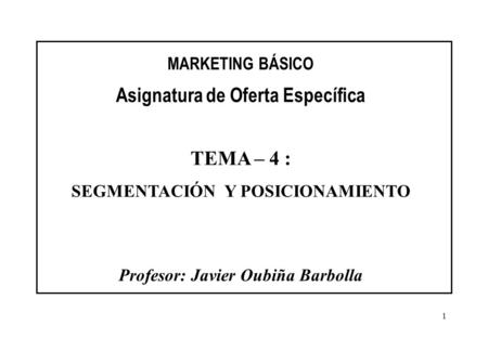Asignatura de Oferta Específica