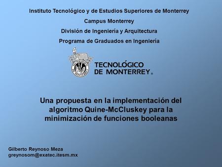 Instituto Tecnológico y de Estudios Superiores de Monterrey