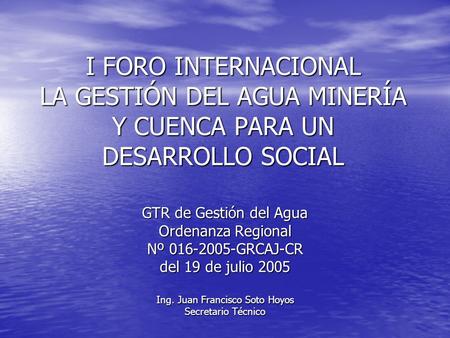 Ing. Juan Francisco Soto Hoyos