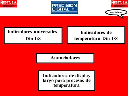 Indicadores de temperatura Din 1/8 Indicadores universales Din 1/8