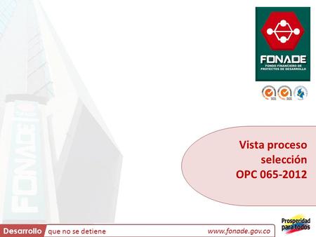 Vista proceso selección