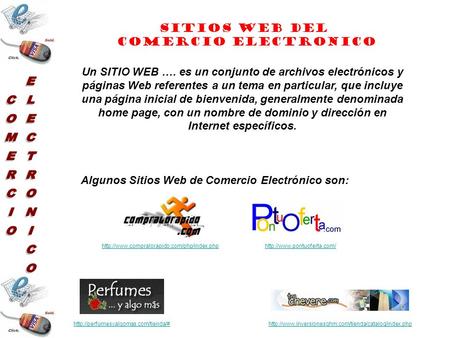 COMERCIO ELECTRONICO SITIOS WEB DEL COMERCIO ELECTRONICO