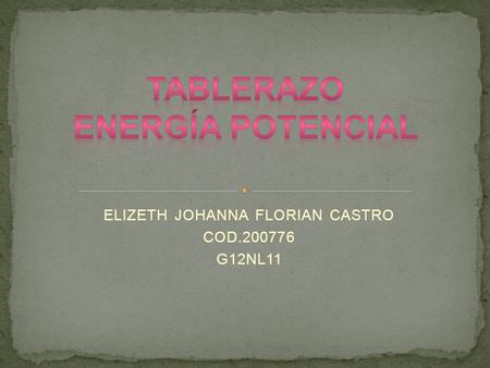 ELIZETH JOHANNA FLORIAN CASTRO COD.200776 G12NL11.