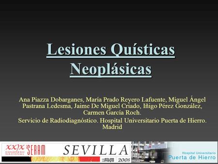 Lesiones Quísticas Neoplásicas