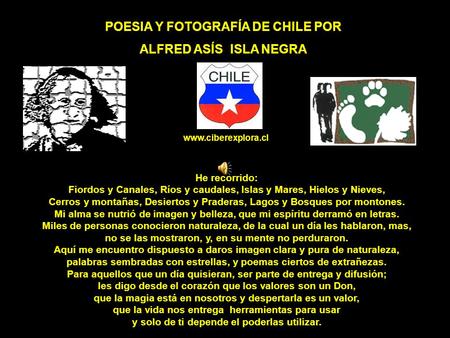 POESIA Y FOTOGRAFÍA DE CHILE POR ALFRED ASÍS ISLA NEGRA