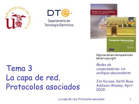 Tema 3 La capa de red. Protocolos asociados