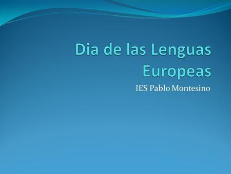 Dia de las Lenguas Europeas
