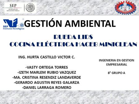 GESTIÓN AMBIENTAL RUEDA LIDS COCINA ELÉCTRICA HACEB MINICLEAN