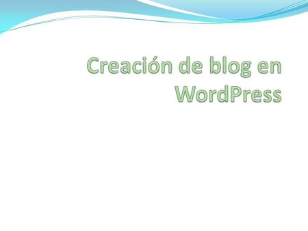 Para crear un blog en wordPress primero iremos a la pagina www.wordpress.com ahí aparecera Esta pantalla y seleccionaremos el boton que dice ¡Registrar.