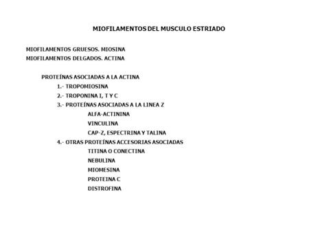 MIOFILAMENTOS DEL MUSCULO ESTRIADO