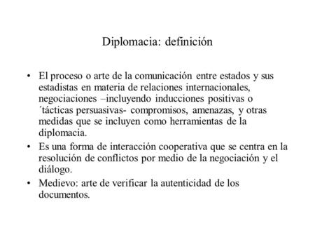 Diplomacia: definición