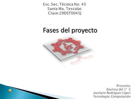 Esc. Sec. Técnica No. 45 Santa Ma. Texcalac Clave:29DST0045J