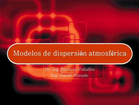 Modelos de dispersión atmosférica